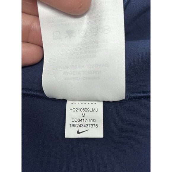 Nike Pro Shirt Womens Medium Blue Hyperwarm Mock Turtleneck Run Training - Picture 12 of 12